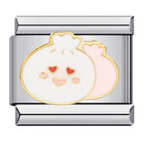 New Stainless Steel Drip Oil Cartoon DIY Italian Module Bracelet with Personalized Welding Pattern and Elastic Splicing Bracelet New Stainless Steel Drip Oil Cartoon DIY Italian Module Bracelet with Personalized Welding Pattern and Elastic Splicing Bracelet