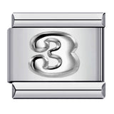 New titanium steel concave convex Arabic numerals DIY Italian module bracelet Italian Module New titanium steel concave convex Arabic numerals DIY Italian module bracelet Italian Module