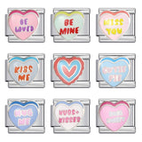 Cross Border E-commerce Love English Series Titanium Steel Welding Drip Oil DIY Italian Module Bracelet Personalized Accessories Cross Border E-commerce Love English Series Titanium Steel Welding Drip Oil DIY Italian Module Bracelet Personalized Accessories