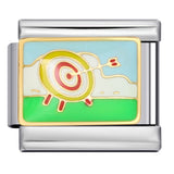 Sports Series DIY Stainless Steel Italian Module Bracelet Welding Pattern Personalized Elastic Splicing Bracelet Sports Series DIY Stainless Steel Italian Module Bracelet Welding Pattern Personalized Elastic Splicing Bracelet