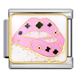 Valentine's Day Gift Perfume Lipstick Italian Module Bracelet Titanium Steel Gold Plated Welding DIY Watch Band Chain Bracelet Valentine's Day Gift Perfume Lipstick Italian Module Bracelet Titanium Steel Gold Plated Welding DIY Watch Band Chain Bracelet