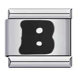 New Titanium Steel Black Alphabet DIY Italian Charm Bracelet Custom Name Link Chain New Titanium Steel Black Alphabet DIY Italian Charm Bracelet Custom Name Link Chain