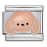 Cute Cartoon Dog Cute Pet Series Titanium Steel Welding Drip Oil DIY Italian Module Bracelet Accessories Cute Cartoon Dog Cute Pet Series Titanium Steel Welding Drip Oil DIY Italian Module Bracelet Accessories