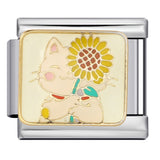 Pet Crowd Elements Italian Module Bracelet Welding Pattern Drip Oil DIY Elastic Splicing Stainless Steel Bracelet Pet Crowd Elements Italian Module Bracelet Welding Pattern Drip Oil DIY Elastic Splicing Stainless Steel Bracelet