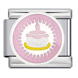 New Dessert Cake Elements Italian Module Bracelet Stainless Steel Welding Drip Oil DIY Fashion Bracelet New Dessert Cake Elements Italian Module Bracelet Stainless Steel Welding Drip Oil DIY Fashion Bracelet