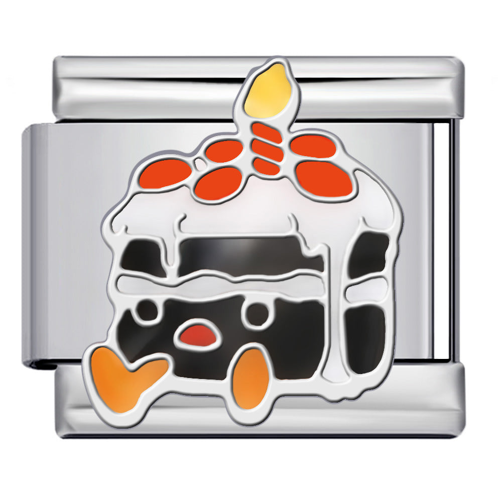 New Cartoon Animation Gold-plated Oil Drop DIY Italian Module Bracelet with Personalized Welding Pattern Stainless Steel Bracelet New Cartoon Animation Gold-plated Oil Drop DIY Italian Module Bracelet with Personalized Welding Pattern Stainless Steel Bracelet