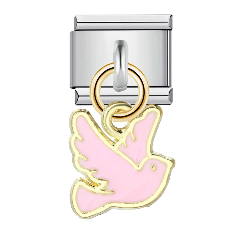 New Charm Pendant Series Italian Module Bracelet Single Hook Titanium Steel Elastic Splicing Strap Chain New Charm Pendant Series Italian Module Bracelet Single Hook Titanium Steel Elastic Splicing Strap Chain