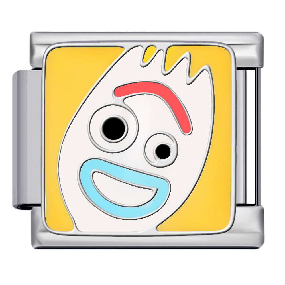 New Titanium Steel Welded Cartoon Italian Modular Bracelet Fashion DIY Stretch Bangle Splice Strap Chain New Titanium Steel Welded Cartoon Italian Modular Bracelet Fashion DIY Stretch Bangle Splice Strap Chain