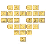 Golden Concave Letter Series Italian Module Bracelet Titanium Steel Stamping DIY Elastic Splicing Bracelet Accessories Golden Concave Letter Series Italian Module Bracelet Titanium Steel Stamping DIY Elastic Splicing Bracelet Accessories