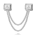 New Trendy Gold and Silver Double Chain Module Bracelet with Titanium Steel Splicing Bracelet DIY Jewelry Accessories New Trendy Gold and Silver Double Chain Module Bracelet with Titanium Steel Splicing Bracelet DIY Jewelry Accessories