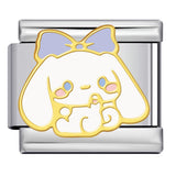 Cute Cartoon Character Series Titanium Steel Welding Drip Oil DIY Bracelet Italian Module Bracelet Accessories Wholesale Cute Cartoon Character Series Titanium Steel Welding Drip Oil DIY Bracelet Italian Module Bracelet Accessories Wholesale