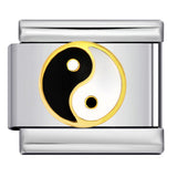 European and American Cross-border Italian Module Bracelet DIY Titanium Steel Welding Pattern Gold-plated Drip Oil Bracelet Accessories Wholesale European and American Cross-border Italian Module Bracelet DIY Titanium Steel Welding Pattern Gold-plated Drip Oil Bracelet Accessories Wholesale