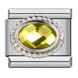 Italian Modular Birthstone Bracelet Stainless Steel Welded Colorful Zircon DIY Stretch Bangle Fashion Jewelry Italian Modular Birthstone Bracelet Stainless Steel Welded Colorful Zircon DIY Stretch Bangle Fashion Jewelry