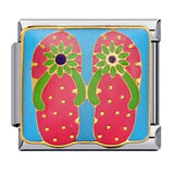 Hot Sale Personalized Titanium Steel Gold-plated Drip Oil Bracelet, DIY Italian Modular Bracelet, Little Girl's Gift. Hot Sale Personalized Titanium Steel Gold-plated Drip Oil Bracelet, DIY Italian Modular Bracelet, Little Girl's Gift.