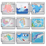 New Haima Dolphin Italian Module Bracelet Stainless Steel Welding DIY Elastic Strap Chain Wholesale New Haima Dolphin Italian Module Bracelet Stainless Steel Welding DIY Elastic Strap Chain Wholesale