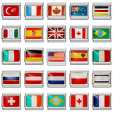 Flag, National Flag, Italian Module, Bracelet, Stainless Steel, Gold-plated, Oil Dripping, Welding Pattern, DIY Bracelet Wholesale Flag, National Flag, Italian Module, Bracelet, Stainless Steel, Gold-plated, Oil Dripping, Welding Pattern, DIY Bracelet Wholesale