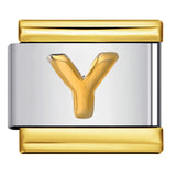 Gold Package Silver Convex Letter Italian Module Bracelet Stainless Steel DIY Elastic Splicing Strap Chain Wholesale Gold Package Silver Convex Letter Italian Module Bracelet Stainless Steel DIY Elastic Splicing Strap Chain Wholesale