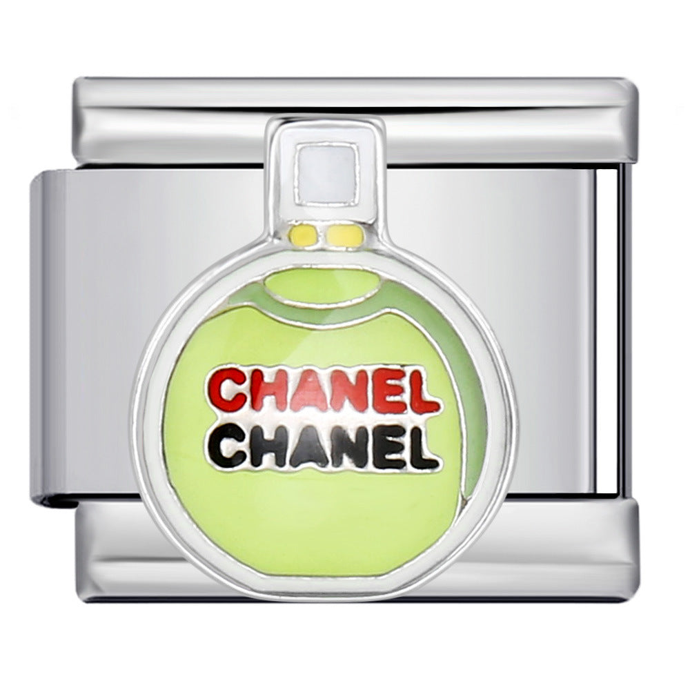 Valentine's Day Gift Perfume Lipstick Italian Module Bracelet Titanium Steel Gold Plated Welding DIY Watch Band Chain Bracelet Valentine's Day Gift Perfume Lipstick Italian Module Bracelet Titanium Steel Gold Plated Welding DIY Watch Band Chain Bracelet