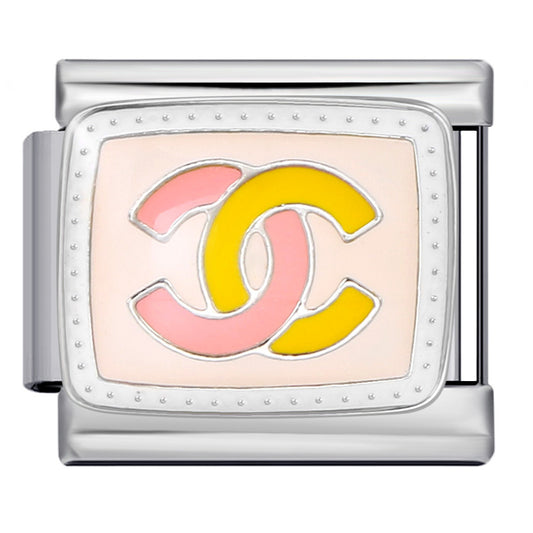 New DIY Italian Modular Bracelet Titanium Steel Gold Plated Welded Pattern Strap Chain Fashion Link Bracelet