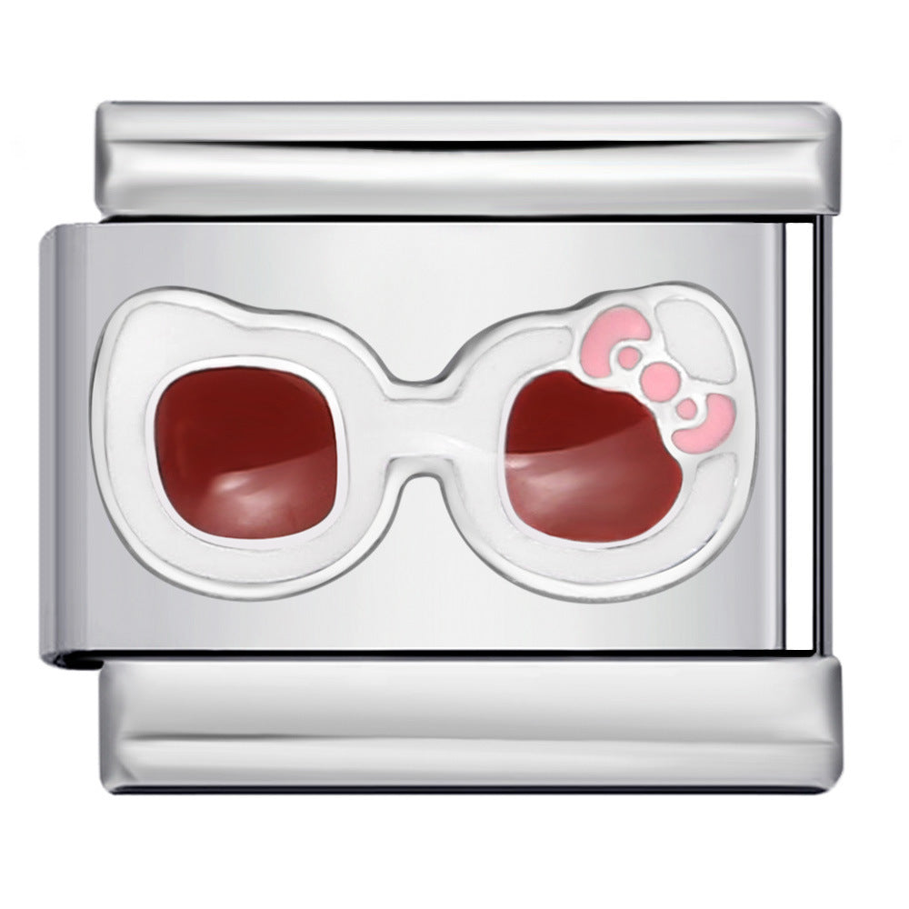 Cute Cartoon Cat Titanium Steel Welded Drip Bracelet DIY Italian Modular Charm Friendship Gift for Besties Cute Cartoon Cat Titanium Steel Welded Drip Bracelet DIY Italian Modular Charm Friendship Gift for Besties