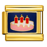 Gold Bottom Star Moon Blue Italian Module Bracelet DIY Jewelry Creative Accessories Detachable Titanium Steel Strap Chain Gold Bottom Star Moon Blue Italian Module Bracelet DIY Jewelry Creative Accessories Detachable Titanium Steel Strap Chain