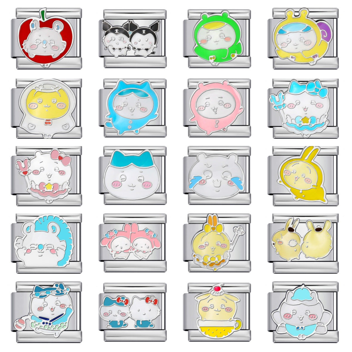 Titanium Steel Welding Drip Oil DIY Italian Module Bracelet Cute Cartoon Pattern Best Friend Girl Birthday Gift Titanium Steel Welding Drip Oil DIY Italian Module Bracelet Cute Cartoon Pattern Best Friend Girl Birthday Gift