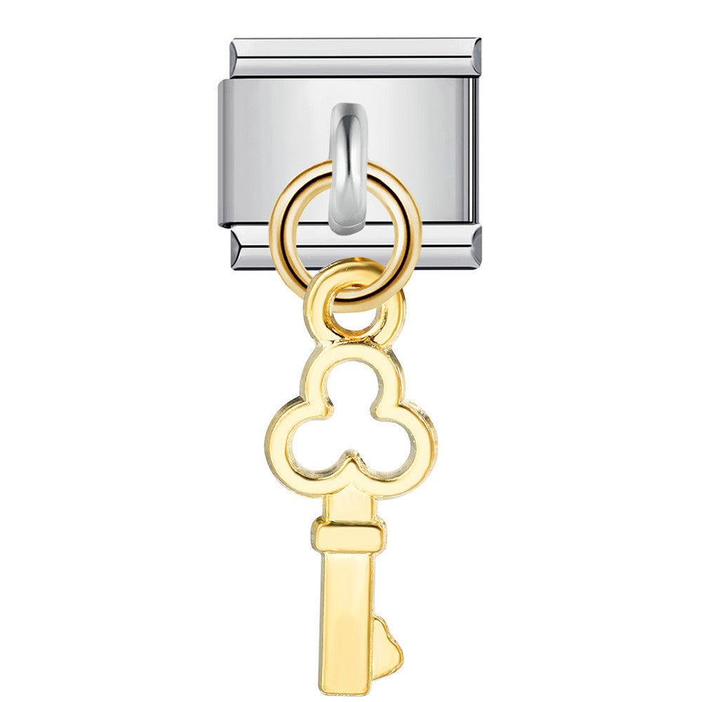 New Charm Pendant Series Italian Module Bracelet Single Hook Titanium Steel Elastic Splicing Strap Chain New Charm Pendant Series Italian Module Bracelet Single Hook Titanium Steel Elastic Splicing Strap Chain