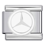 Italian Module Bracelet Automotive Logo Series Titanium Steel Welding Drip Oil DIY Elastic Splicing Table Italian Module Bracelet Automotive Logo Series Titanium Steel Welding Drip Oil DIY Elastic Splicing Table