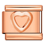 Rose Gold Titanium Steel Stamping Pattern DIY Italian Module Bracelet Italian Charm Bracelet Rose Gold Titanium Steel Stamping Pattern DIY Italian Module Bracelet Italian Charm Bracelet