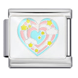 Gold and Silver Bottom Colorful Pattern Italian Module Bracelet Titanium Steel Welding Drip Oil DIY Bracelet Girlfriend Gift for Girls Gold and Silver Bottom Colorful Pattern Italian Module Bracelet Titanium Steel Welding Drip Oil DIY Bracelet Girlfriend Gift for Girls