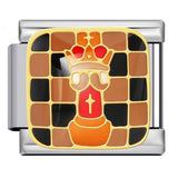 Cross Border Hot Selling Chess Italian Module Bracelet Titanium Steel Welding Gold Plating Drip Oil DIY Splicing Bracelet Cross Border Hot Selling Chess Italian Module Bracelet Titanium Steel Welding Gold Plating Drip Oil DIY Splicing Bracelet