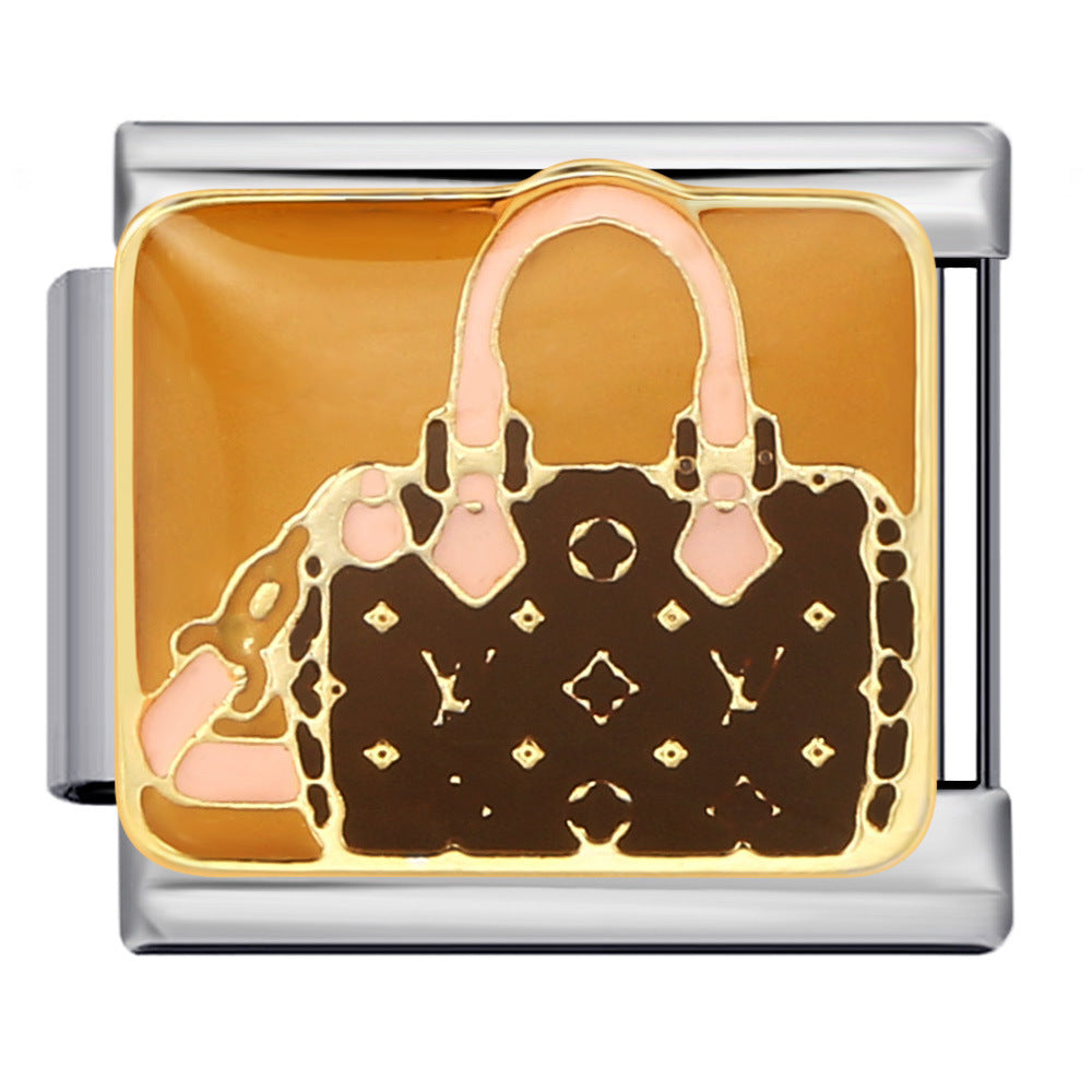 Exquisite Bag Series Italian Module Bracelet Color Welding Pattern DIY Personalized Bracelet Valentine's Day Gift Exquisite Bag Series Italian Module Bracelet Color Welding Pattern DIY Personalized Bracelet Valentine's Day Gift