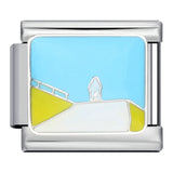 Fresh Illustration Series Italian Module Bracelet Titanium Steel Gold Plated Drip Oil DIY Welding Pattern Strap Chain Fresh Illustration Series Italian Module Bracelet Titanium Steel Gold Plated Drip Oil DIY Welding Pattern Strap Chain