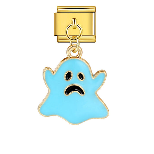 Halloween Element Fashion Module Bracelet Titanium Steel Hook Drip Oil DIY Pendant Italian Jewelry Accessories