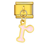 Gold Background, Colorful Oil Dripping Letters, Italian Module Bracelet, Titanium Steel Welded Hook, Fashionable and Simple Wristband Accessory Gold Background, Colorful Oil Dripping Letters, Italian Module Bracelet, Titanium Steel Welded Hook, Fashionable and Simple Wristband Accessory