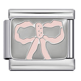 Pink Pattern Italian Module Bracelet Titanium Steel Welding Drip Oil Pattern DIY Bracelet Gift for Girls Pink Pattern Italian Module Bracelet Titanium Steel Welding Drip Oil Pattern DIY Bracelet Gift for Girls