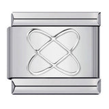 Titanium Steel Convex Silver Stamped DIY Italian Charm Bracelet with Unique Patterns Titanium Steel Convex Silver Stamped DIY Italian Charm Bracelet with Unique Patterns