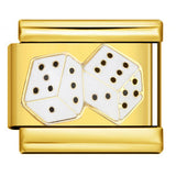 New Chess and Card Entertainment Stainless Steel Italian Module Bracelet Gold Plated Drip Oil Personalized DIY Welding Bracelet Wholesale New Chess and Card Entertainment Stainless Steel Italian Module Bracelet Gold Plated Drip Oil Personalized DIY Welding Bracelet Wholesale