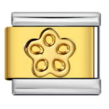 Gold and Silver Stamping Pattern Italian Module Bracelet Titanium Steel Drip Oil DIY Splicing Bracelet Wholesale Gold and Silver Stamping Pattern Italian Module Bracelet Titanium Steel Drip Oil DIY Splicing Bracelet Wholesale