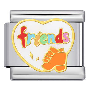 Italian Charm Bracelet Titanium Steel Gold Plated DIY Welded Friendship Series Italian Charm Bracelet Titanium Steel Gold Plated DIY Welded Friendship Series