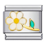 New Flower Series Titanium Steel Bracelet Welding Pattern Drip Oil DIY Italian Module Bracelet Strap Chain Wholesale New Flower Series Titanium Steel Bracelet Welding Pattern Drip Oil DIY Italian Module Bracelet Strap Chain Wholesale