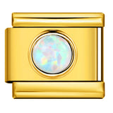 Gold Colored Heart-shaped Circle Diamond Italian Module Bracelet DIY Titanium Steel Welded Elastic Watch Chain Accessory Gold Colored Heart-shaped Circle Diamond Italian Module Bracelet DIY Titanium Steel Welded Elastic Watch Chain Accessory