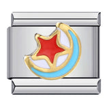 Stainless Steel Italian Module Bracelet Titanium Steel Welding Drip Oil Pattern DIY Bracelet Italian Charm Stainless Steel Italian Module Bracelet Titanium Steel Welding Drip Oil Pattern DIY Bracelet Italian Charm