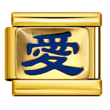 Gold Bottom Star Moon Blue Italian Module Bracelet DIY Jewelry Creative Accessories Detachable Titanium Steel Strap Chain Gold Bottom Star Moon Blue Italian Module Bracelet DIY Jewelry Creative Accessories Detachable Titanium Steel Strap Chain