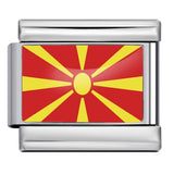 Hot Selling New World Flag Photo Dropper Series Titanium Steel DIY Italian Module Bracelet Accessories Wholesale Hot Selling New World Flag Photo Dropper Series Titanium Steel DIY Italian Module Bracelet Accessories Wholesale