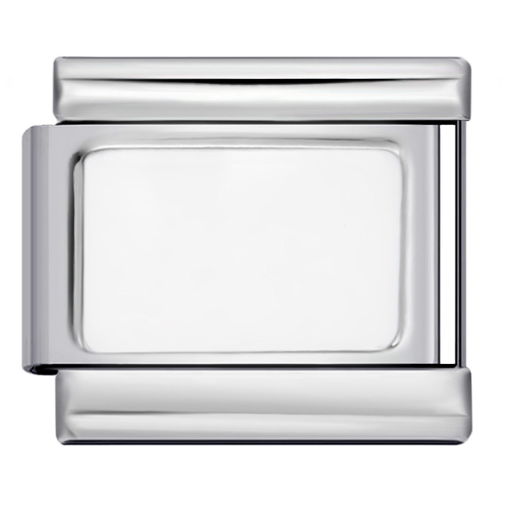 New Titanium Steel Pentagram Eye Italian Module Bracelet Stamped Pattern Drip Oil DIY Elastic Strap Chain New Titanium Steel Pentagram Eye Italian Module Bracelet Stamped Pattern Drip Oil DIY Elastic Strap Chain