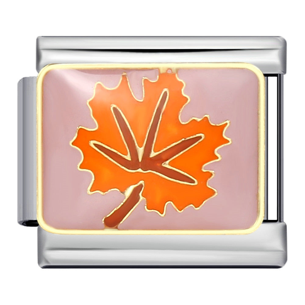 Four Season Element Gold-plated Oil Drop DIY Italian Module Bracelet with Personalized Welding Pattern Stainless Steel Bracelet Four Season Element Gold-plated Oil Drop DIY Italian Module Bracelet with Personalized Welding Pattern Stainless Steel Bracelet