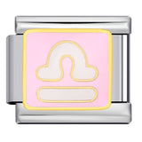 Simplified 12 Constellation Italian Module Bracelet Titanium Steel Gold Plated Welding Drip Oil DIY Elastic Splicing Bracelet Simplified 12 Constellation Italian Module Bracelet Titanium Steel Gold Plated Welding Drip Oil DIY Elastic Splicing Bracelet