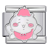 Titanium Steel Welding Drip Oil DIY Italian Module Bracelet Cute Cartoon Pattern Best Friend Girl Birthday Gift Titanium Steel Welding Drip Oil DIY Italian Module Bracelet Cute Cartoon Pattern Best Friend Girl Birthday Gift