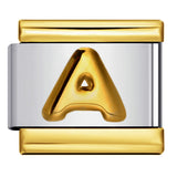 Gold Package Silver Convex Letter Italian Module Bracelet Stainless Steel DIY Elastic Splicing Strap Chain Wholesale Gold Package Silver Convex Letter Italian Module Bracelet Stainless Steel DIY Elastic Splicing Strap Chain Wholesale